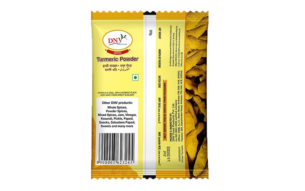 DNV Turmeric Powder Special Grade Salem Turmeric   Pack  500 grams